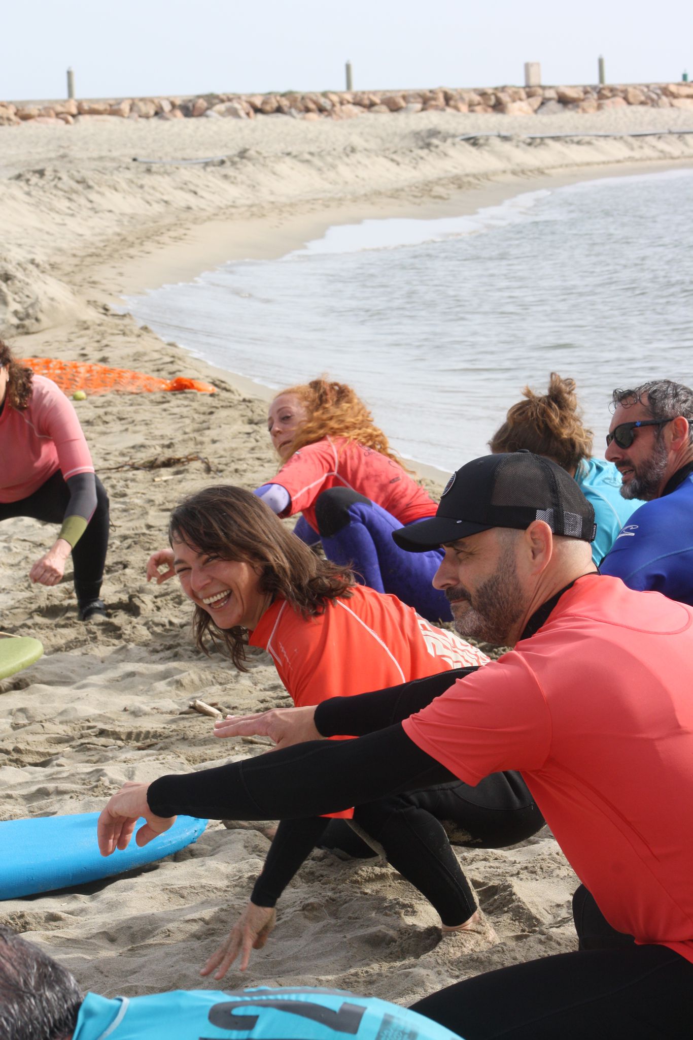 Membres de l'ABSC surfant à Canet